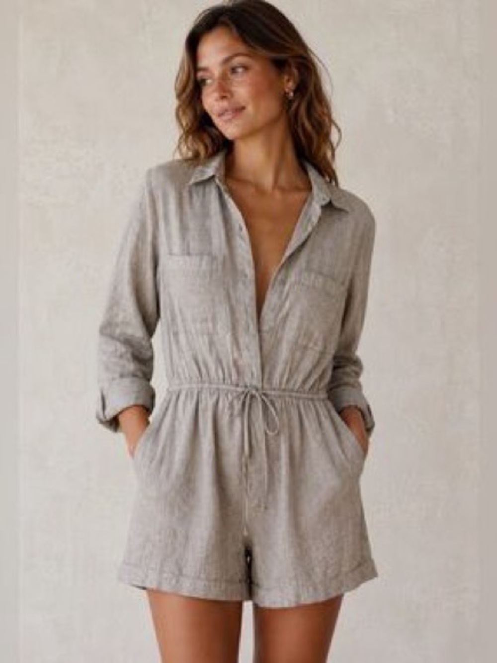 NWT! Abercrombie & Fitch linen blend romper